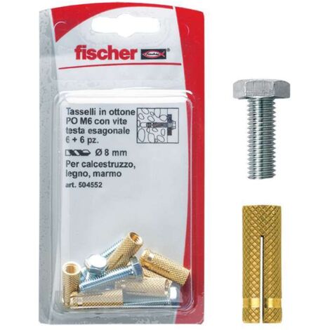 tasselli con vite ottone pom 5 k 10