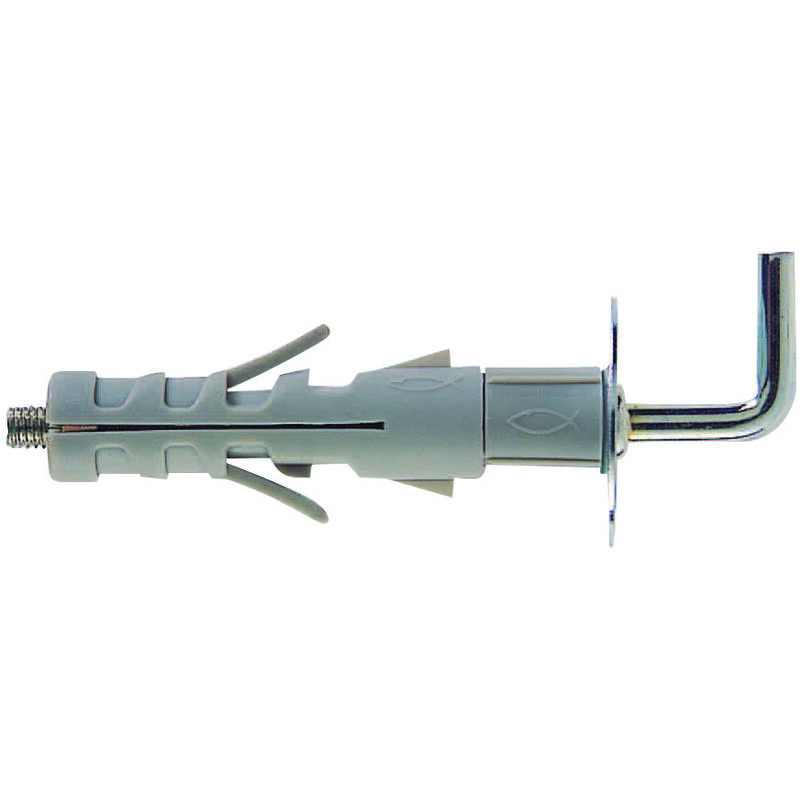 Tassello in nylon prolungato con gancio medio sb - sb 12/l2 ø mm.12x57 gancio mm.16