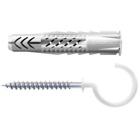 Tasselli + gancio curvo Fischer bianco ux 8 x 50 r rh n k Ø 8 mm 4 pz