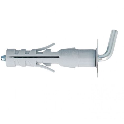 Tasselli in nylon Diam. 12 x 57 prolungati con gancio corto 4 pz.