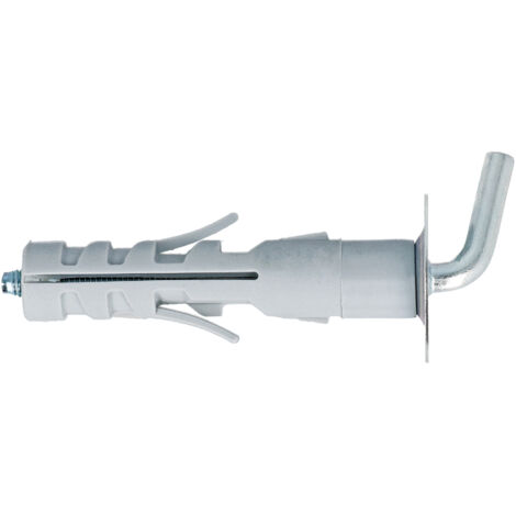 Tasselli in nylon Diam. 9 x 52 prolungati con gancio corto 6 pz.