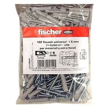 Tasselli in nylon universali 6mm Fischer - 536929