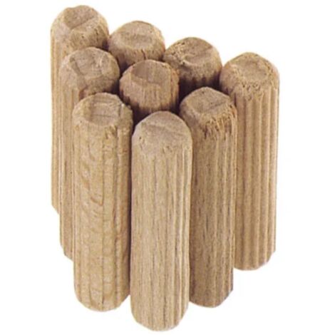 Tasselli per spinatura in legno di faggio zigrinato -10 x 40 mm - confezione da 40 pezzi.