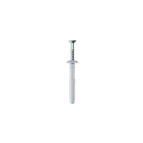 Tassello 6x80 in nylon con testa a fungo bianco pacco da 100