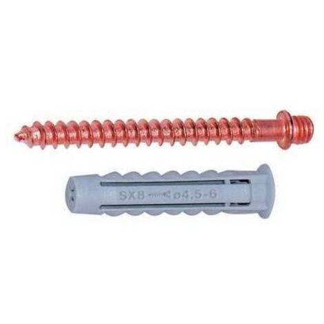 TASSELLO CON DOPPIA VITE M6 IN OTTONE RAMATO Lungh. 6 FISCHER PZ 10