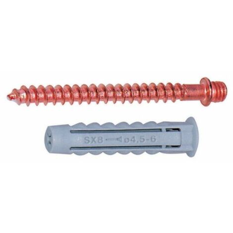 TASSELLO CON DOPPIA VITE M6 IN OTTONE RAMATO Lungh. 6 (Pz.10)