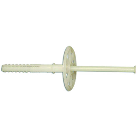 Tassello espansione in pe hd con chiodo bianco per cappotto termico - ø mm.58x130h. - chiodo in nylon mm.130h.
