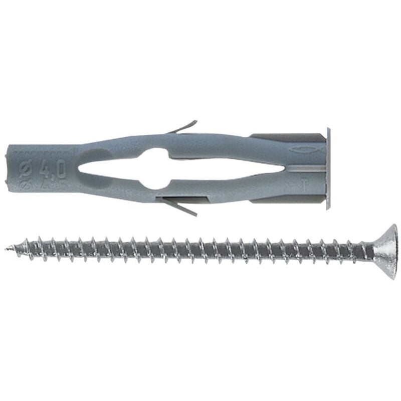 Tassello in nylon con vite fu-v - ø mm.6x35 vite mm.3,5x45