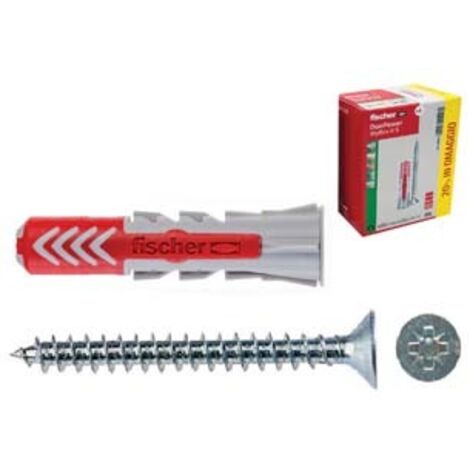 TASSELLO IN NYLON BI MATERIAL CON VITE DUOPOWER PZ.50+PZ.10 OMAGGIO- - ø mm.8x40 - 1 confezione FISCHER