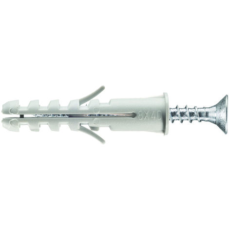 Tassello in nylon con vite tsp pz bordato pa 6 esb/va - ø mm.6x30, in conf. self service pz.10