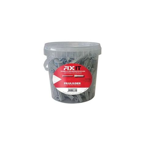 TASSELLO IN NYLON CON VITE TSP TRUCIOLARE PROMOPACK FIXIT- - ø mm.8x51 con vite TSP mm.5x60 secchiello pz.130 - 1 confezione FRIULSIDER