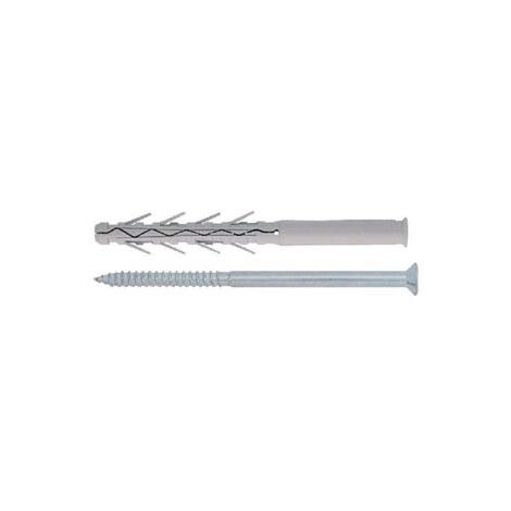 TASSELLO IN NYLON PROLUNGATO AD ELEVATA ESPANSIONE CON VITE TUP4- - ømm.10x100 vite ømm.7x105 spess.fissaggio mm.30 - 50 pezzi FRIULSIDER