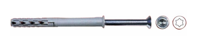 Image of Tassello in Nylon Prolungato con Vite Fischer SXR 8x80 WT LS xL.8X80 mm cf.50Pz