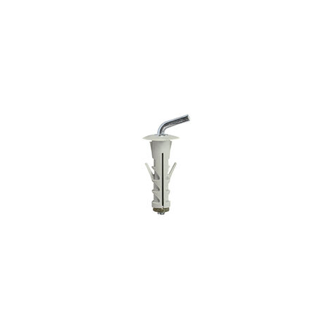 Tassello nylon c/vite a gancio corto m4x9x40 conf. 200 pz.