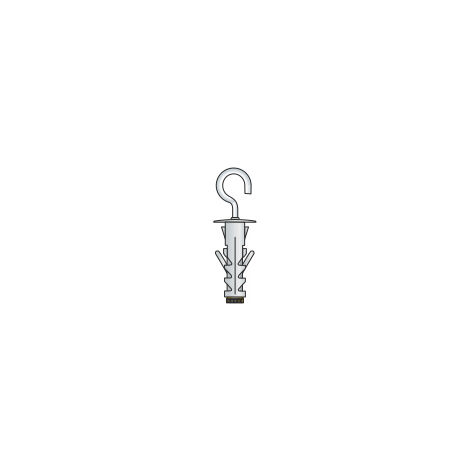 Tassello nylon c/vite a occhiolo aperto m5x12x45 conf 100 pz.