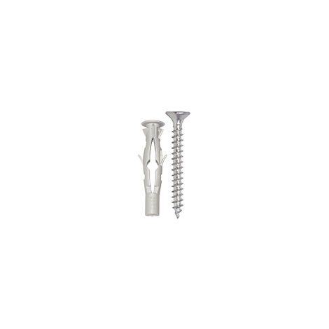 Tassello nylon con vite a legno tsp 6x40 conf. 100 pz.
