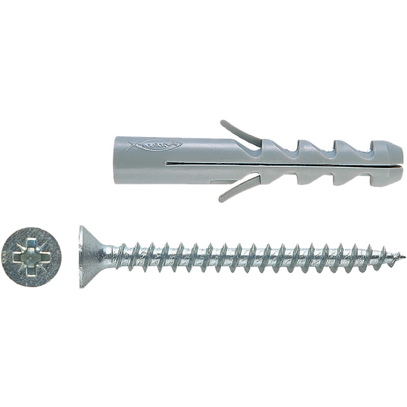 Image of Tassello nylon con vite 'sv' s6v ø 6 x 30 - vite 4,5x40 mm