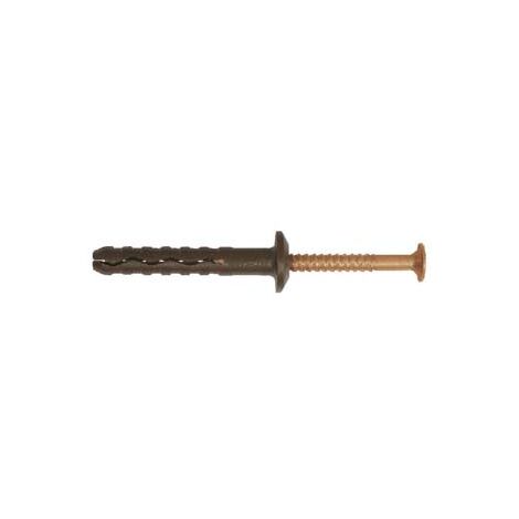 TASSELLO PREMONTATO IN NYLON BORDO PIATTO CON VITE INOX A2 RAMATA TBB- - ø mm.6x40 vite ø mm.3,8x45 spess.fissaggio mm.10 - 200 pezzi FRIULSIDER
