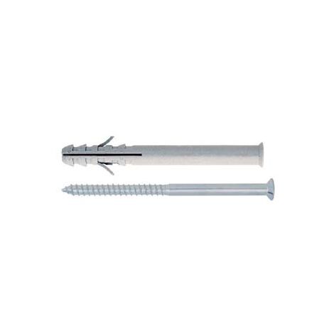 TASSELLO PROLUNGATO IN NYLON PER SERRAMENTI CON VITE ZINCATA BIANCA TUP- - ø mm.10x80 vite ø mm.7x90 spess. fiss. mm.30 - 50 pezzi FRIULSIDER