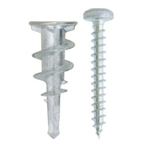 Tassello Rapido in Zama c/viti per cartongesso Busta 5PZ/BL.    13x30