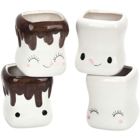 Tassen-Sammlerstücke Lustiges Marshmallow-Tassen-Set 4 Tassen