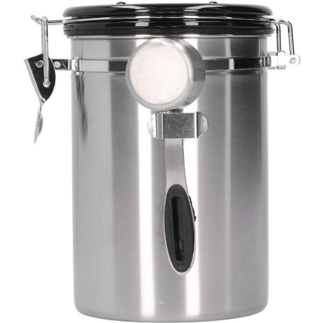 Tassenbedienbarer Aufbewahrungsbehälter für Kaffeebohnen und Teeblätter - Silver Kitchen 1,8 l (750 g Kaffee enthalten)