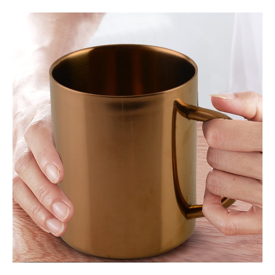 Tasses En Acier Inoxydable, 400 Ml, Or Rose