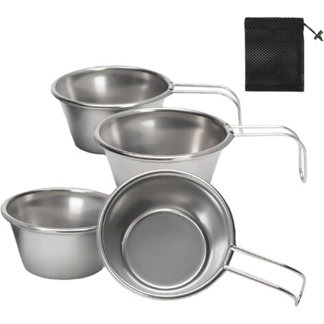 Tasses En Acier Inoxydable - Set de 4 Mini Verres à Vin de 50 ml - 4x