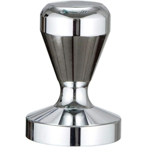 Tasseur à café en acier inoxydable massif plaqué chromé (49 mm) pour café et expresso, tassage, barista