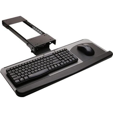 SENDERPICK Tastaturschublade Ausziehbare, neigbare Tastaturablage Ausziehbare Tastaturablage unter dem Schreibtisch 65 x 25,5 cm