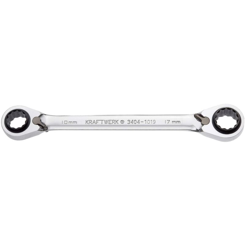 Chiave a cricchetto a dentatura fine 4-in-1 10 x 13 mm - 17 x 19 mm, 3404-1019 - Kraftwerk