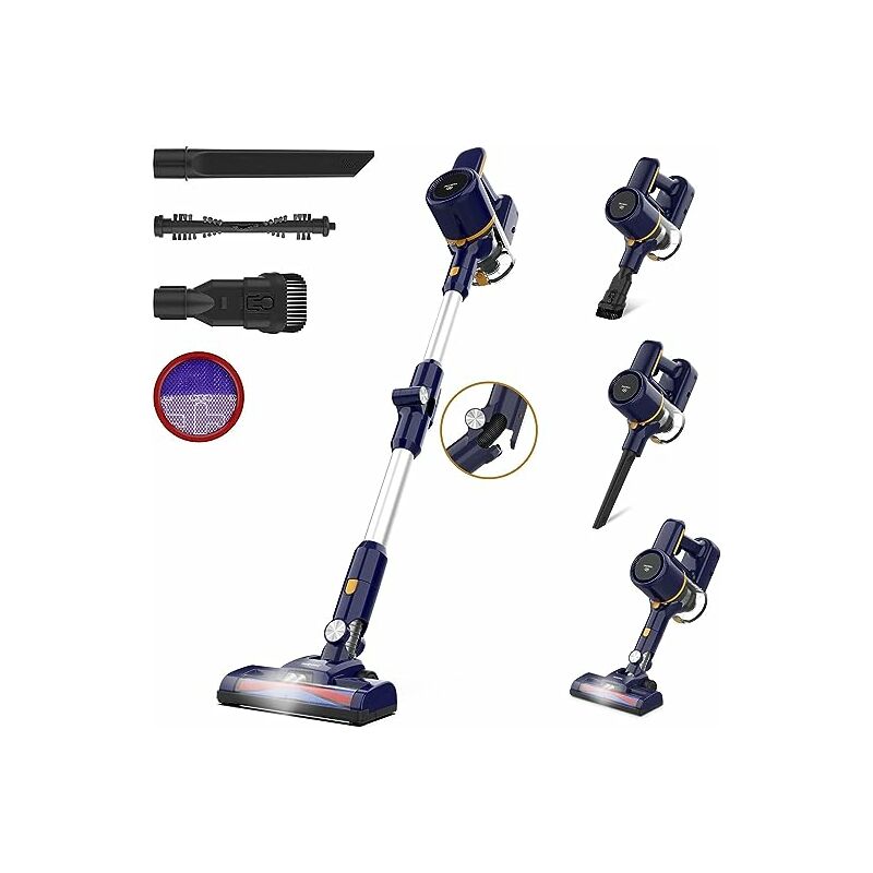Beta Utensili - tasvac Aspirateur Balai sans Fil, 6 en 1 Aspirateur sans Fil Puissant 20000Pa, Aspirateur Pliable, 40Min Autonomie, 6 en 1 Aspirateur