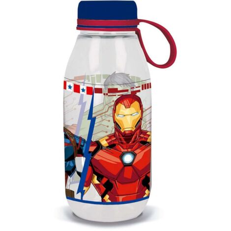 TATAWAY Marvel Borraccia Ecozen trasparente per in tritan Avengers Iron 460 ml