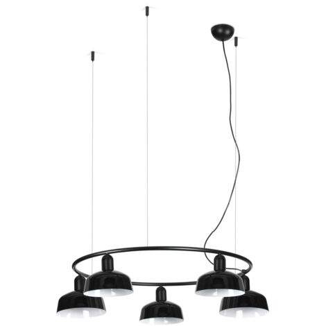 TATAWIN S metal 5L Colgante circular negro