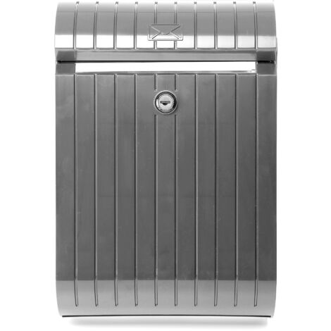 TATAY 44009 Buzón Pequeño Exterior de Gran resistencia y durabilidad plástico ABS, Gris