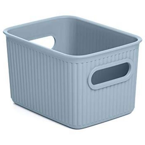 TATAY Cestino Portaoggetti Baobab, 1,5L di Capacita, Polipropilene, Senza BPA, Blu, Dimensione 12,5 x 16,4 x 10 cm