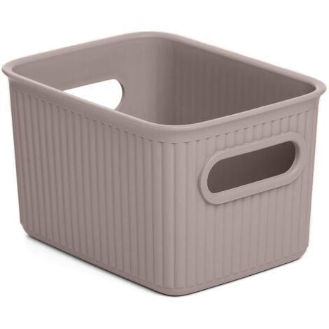 TATAY Cestino Portaoggetti Baobab, 1,5L di Capacita, Polipropilene, Senza BPA, Tortora, Dimensione 12,5 x 16,4 x 10 cm