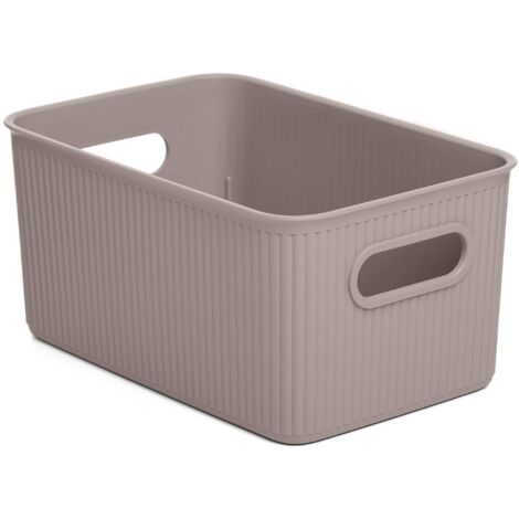 TATAY Cestino Portaoggetti Baobab, 5L di Capacita, Polipropilene, Senza BPA, Tortora, Dimensione 18,1 x 27,2 x 13 cm