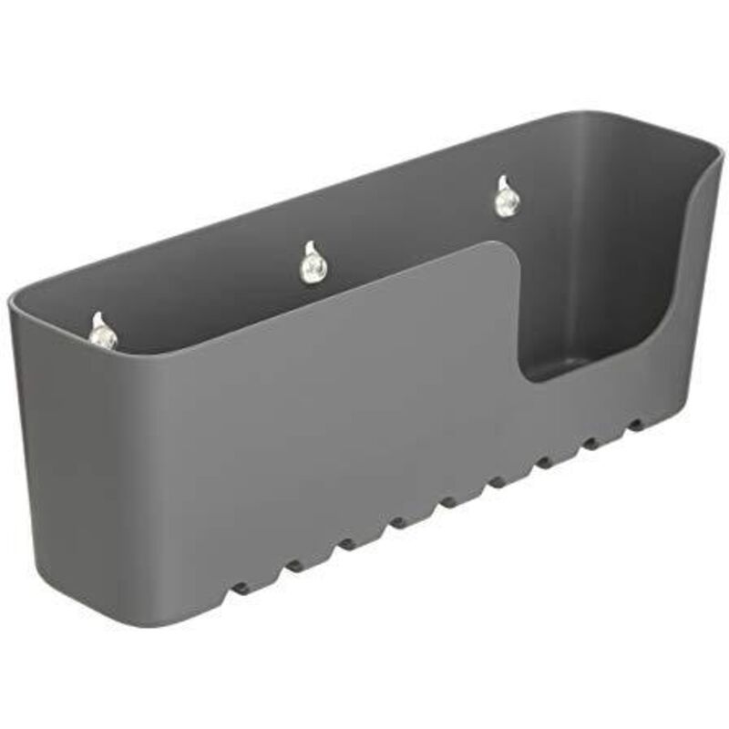 Cesta Portaoggetti Con Ventose Plasticos Tatay 11x30x8,5 Cm Grigio