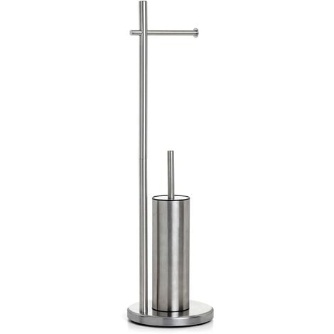 Scopino Wc con supporto in acciaio inox NYO spazzolato