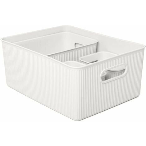 Tatay Set 4 cestas 15L+5L+2X1,5L Baobab Blanco pergamon