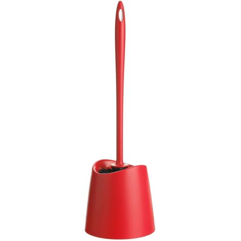 TATAY Spazzolone Bagno WC  Materiali Resistenti  Design Moderno  Spazzola Fissa e Durevole per Igiene Quotidiana  Colori Diversi  Scopino Bagno WC  12 x 12 x 38 cm – Rosso