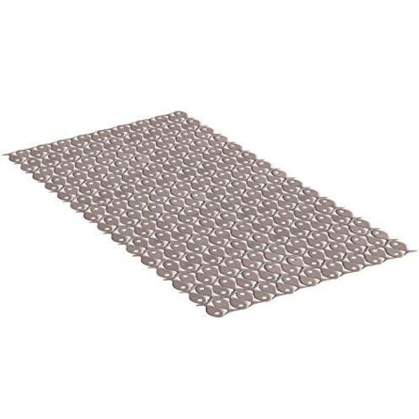 TATAY Tappetino Antiscivolo da Doccia o Vasca, di PVC con Ventose, Resistente a muffe e microbi, antibatterico, Design Pesci, Tortora, Dimensione 72 x 36 cm