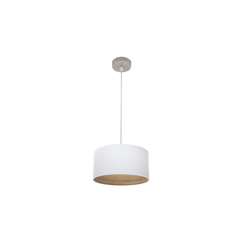 Hängeleuchte Tatiana 1xe27 Nickel/weiß-mad.klar Regx30x30 Cm - Fabrilamp