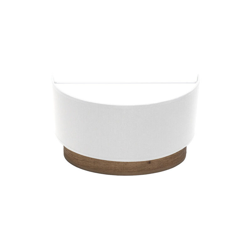 Fabrilamp - Wandleuchte tatiana 1xe27 weiß-dunkles Holz 17x30x15 cm