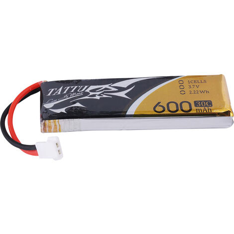 Tattu Modellbau-Akkupack (LiPo) 3.7 V 600 mAh Zellen-Zahl: 1 30 C Softcase Molex-Stecksystem