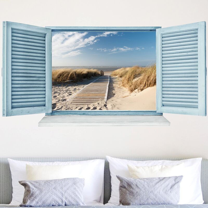 

Bilderwelten - Tatuaje de pared - 3D - Baltic Sea Beach Dimensión LxA: 70cm x 140cm