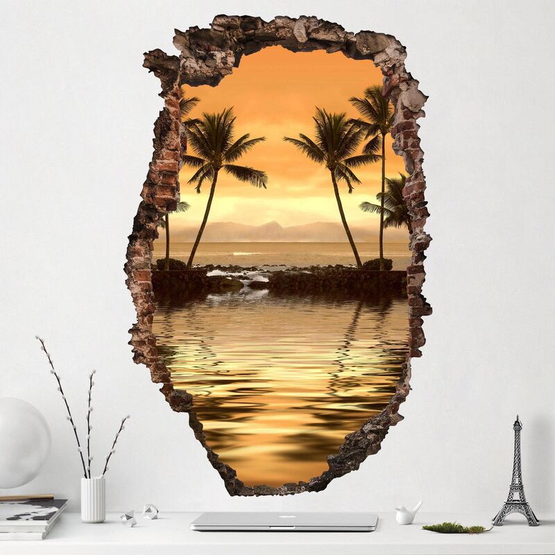 

Bilderwelten - Tatuaje de pared - 3D - Caribbean Sunset I - Alto 3:2 Dimensión LxA: 150cm x 100cm
