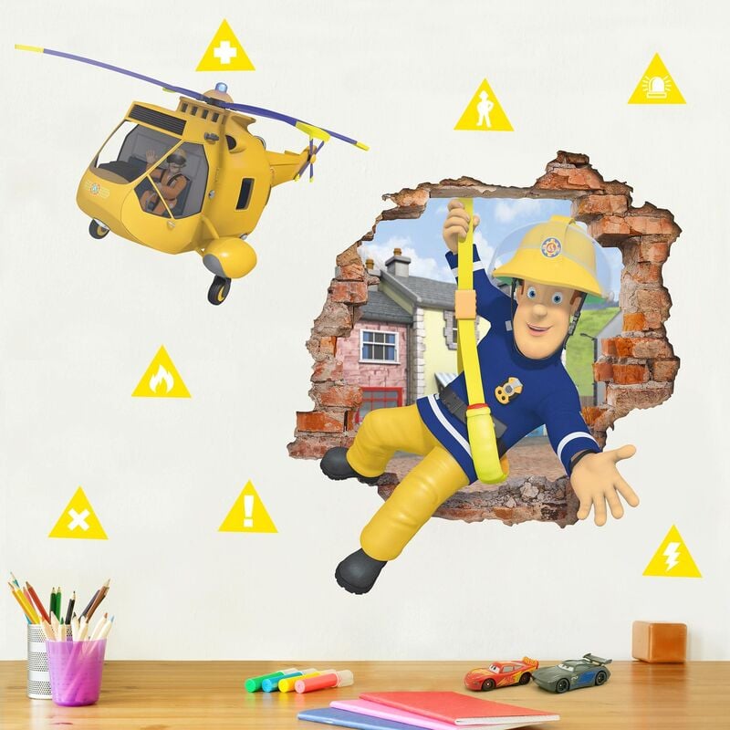 

Bilderwelten - Tatuaje de pared - 3D - Fireman Sam - Brings You To Safety Dimensión LxA: 45cm x 30cm