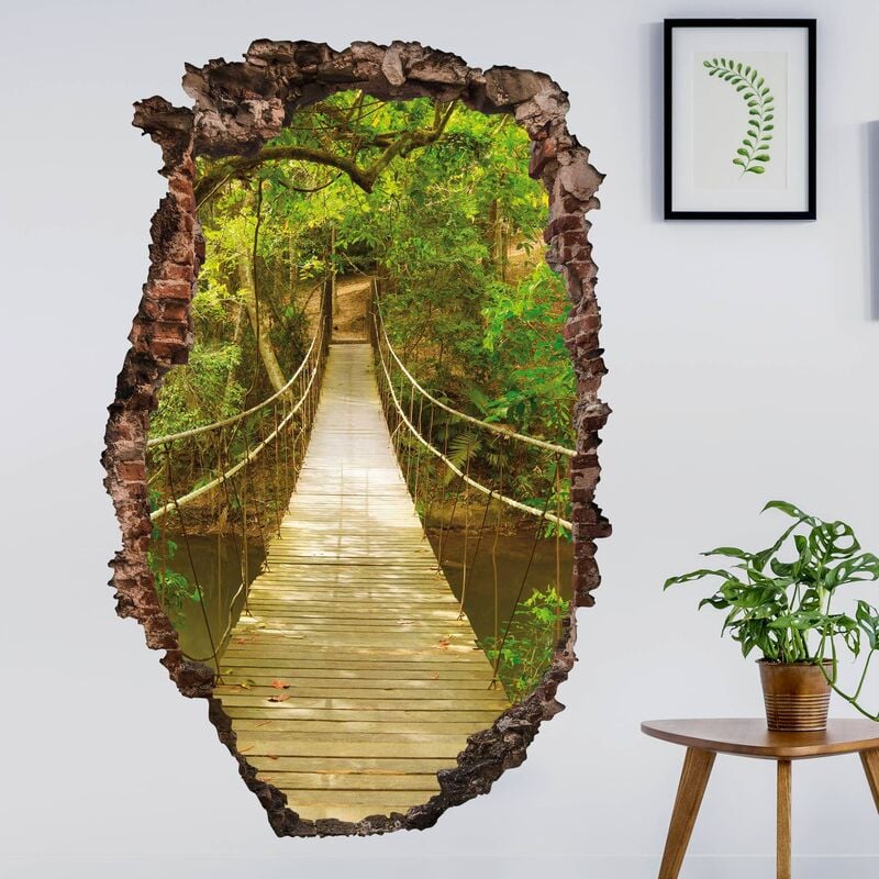 

Bilderwelten - Tatuaje de pared - 3D - Jungle Bridge - Alto 3:2 Dimensión LxA: 120cm x 80cm